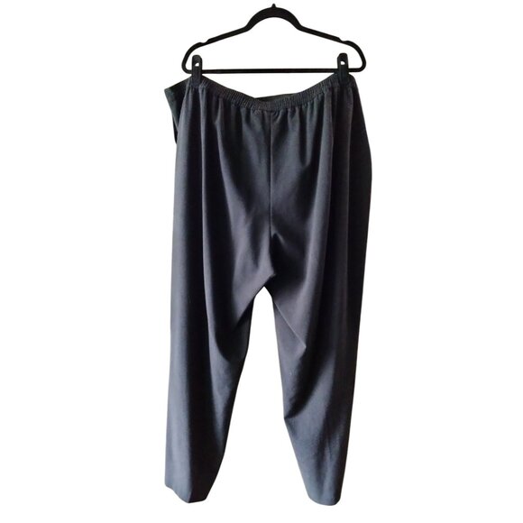 Woman Within Plus Size 26W Black Stretch Elastic Waist Pull-On Trousers Pants - Picture 4 of 8